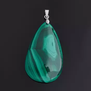Кулон малахит (биж. сплав) капля