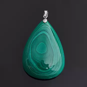 Кулон малахит (биж. сплав) капля