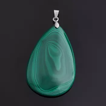 Кулон малахит (биж. сплав) капля