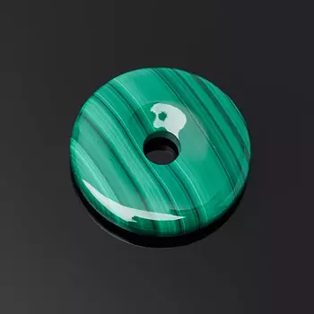 Кулон малахит круг 3 см