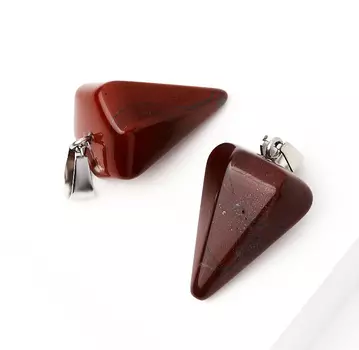 Кулон маятник яшма красная 3 см