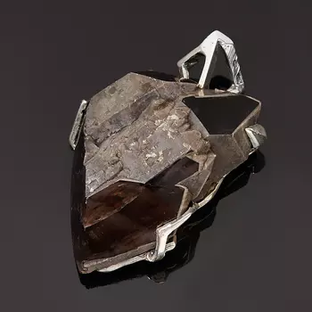 Кулон морион (серебро 925 пр.)