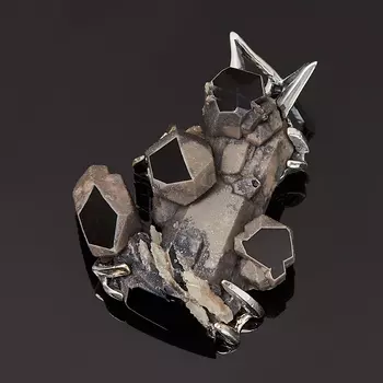 Кулон морион (серебро 925 пр.)