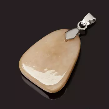 Кулон нефрит (биж. сплав) 4 см