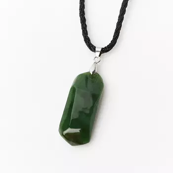 Кулон нефрит зеленый (биж. сплав)