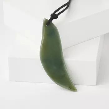 Кулон нефрит зеленый (биж. сплав)