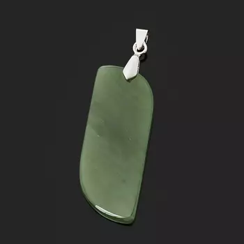 Кулон нефрит зеленый (биж. сплав) 6 см