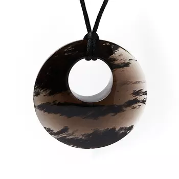 Кулон обсидиан прозрачный 6 см