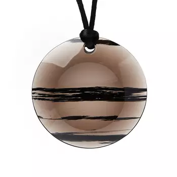 Кулон обсидиан прозрачный круг 5 см