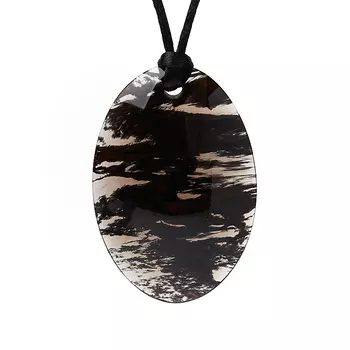 Кулон обсидиан прозрачный овал 6 см