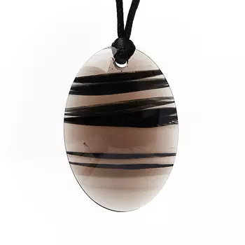 Кулон обсидиан прозрачный овал 6 см