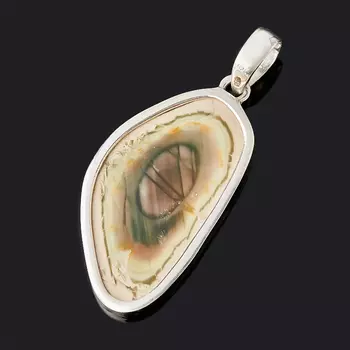 Кулон окаменелое дерево (серебро 925 пр.)