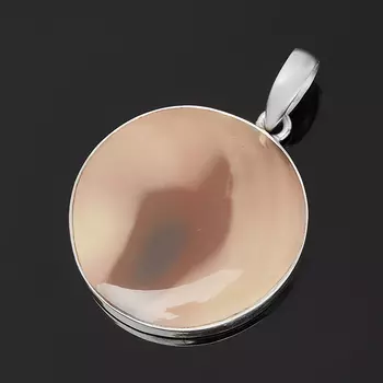 Кулон окаменелое дерево (серебро 925 пр.) круг