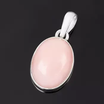 Кулон опал розовый (серебро 925 пр.) овал