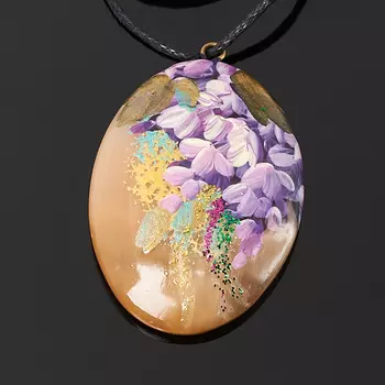 Кулон овал селенит 4 см