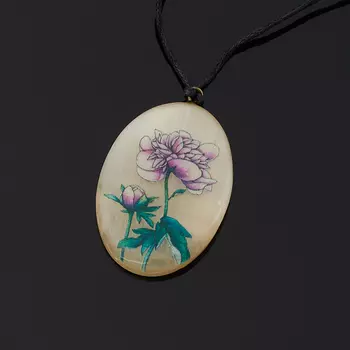 Кулон овал селенит 4 см