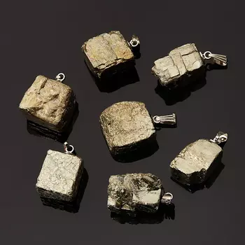 Кулон пирит (биж. сплав) кристалл 2,5-3 см