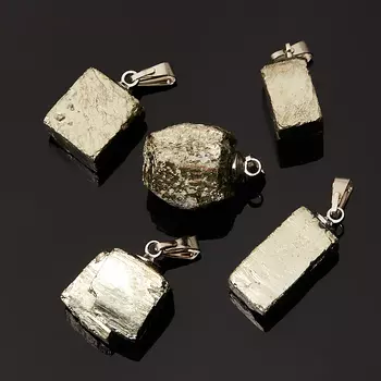 Кулон пирит (биж. сплав) кристалл 2,5-3 см