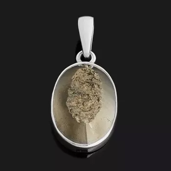 Кулон пирит (серебро 925 пр.) овал