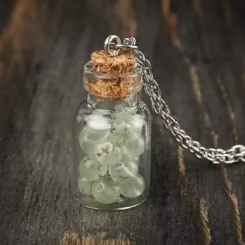 Кулон пренит (биж. сплав) бутылочка 3 см