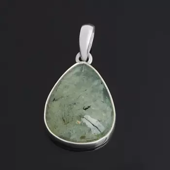 Кулон пренит (серебро 925 пр.) капля