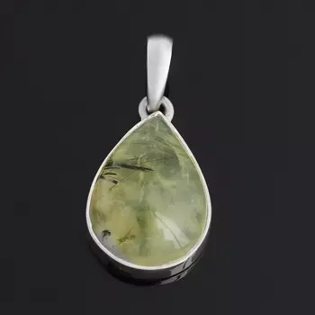 Кулон пренит (серебро 925 пр.) капля