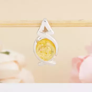 Кулон янтарь 2 см