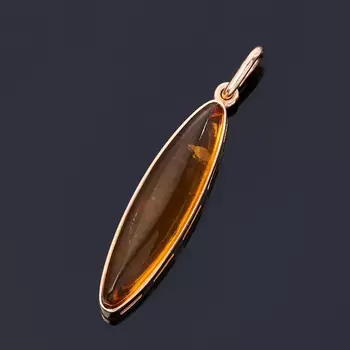 Кулон янтарь пресс (серебро 925 пр. позолота)