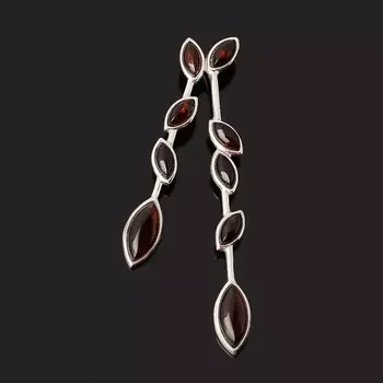 Кулон янтарь пресс (серебро 925 пр. родир. бел.)