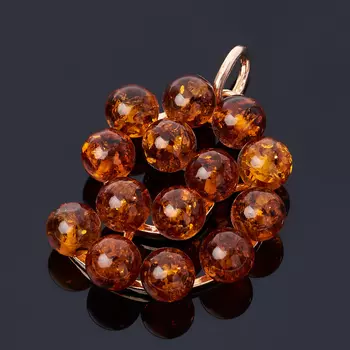 Кулон янтарь (серебро 925 пр. позолота)