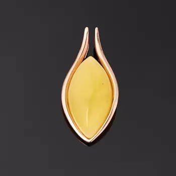 Кулон янтарь (серебро 925 пр. позолота)