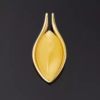 Кулон янтарь (серебро 925 пр. позолота)