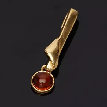 Кулон янтарь (серебро 925 пр., позолота)