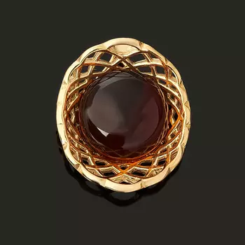 Кулон янтарь (серебро 925 пр. позолота)