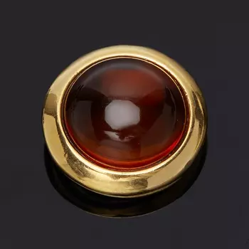 Кулон янтарь (серебро 925 пр. позолота) круг