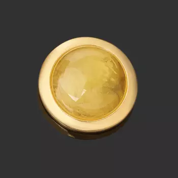 Кулон янтарь (серебро 925 пр. позолота) круг
