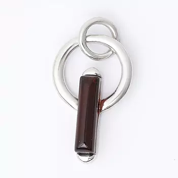 Кулон янтарь (серебро 925 пр. родир. бел.)