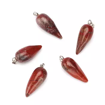 Кулон яшма красная 3-3,5 см