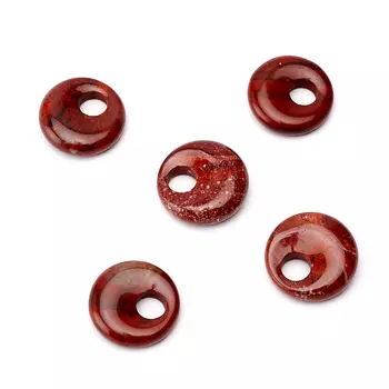 Кулон яшма красная круг 1,5-2 см