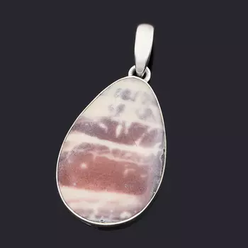 Кулон яшма мраморная капля (серебро 925 пр.)