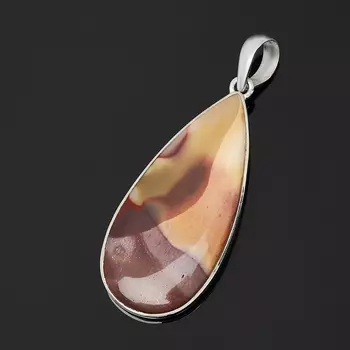 Кулон яшма мукаит (серебро 925 пр.) капля