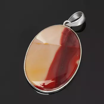 Кулон яшма мукаит (серебро 925 пр.) овал