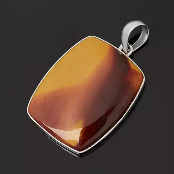 Кулон яшма мукаит (серебро 925 пр.) прямоугольник