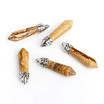 Кулон яшма рисунчатая кристалл 3,5 см