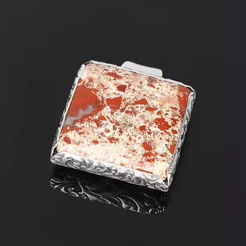 Кулон яшма уральская (серебро 925 пр. оксидир.)