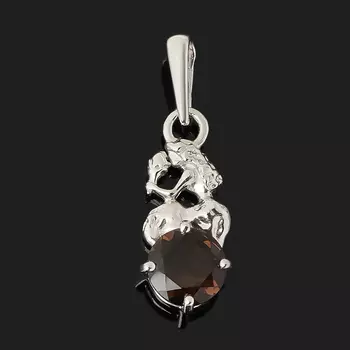 Кулон раухтопаз (серебро 925 пр.) Дева огранка