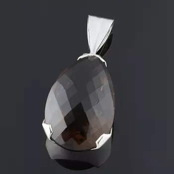 Кулон раухтопаз (серебро 925 пр.) капля огранка