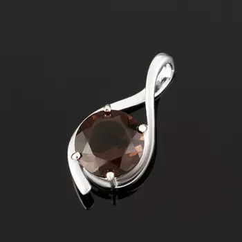 Кулон раухтопаз (серебро 925 пр.) огранка