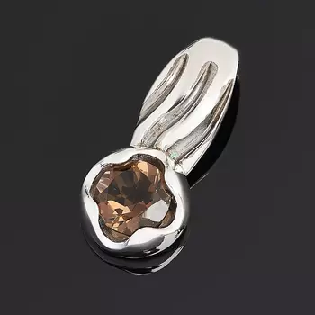 Кулон раухтопаз (серебро 925 пр. родир. бел., родир. черн.) огранка