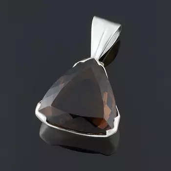 Кулон раухтопаз (серебро 925 пр.) треугольник огранка